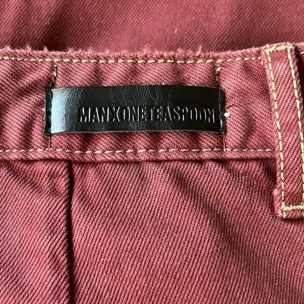 One Teaspoon BORDEAUX MR PINKS RELAXED STRAIGHT LEG SHORT Size 28 - Picture 10 of 15